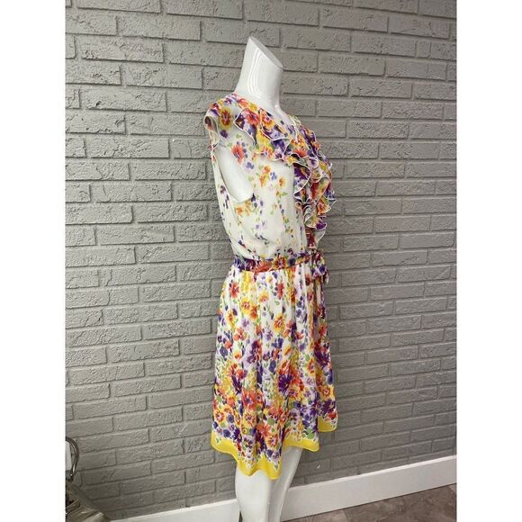 Emma & Michele Spring / Summer Multicolored Floral Shift Dress Size 14 - Picture 2 of 12